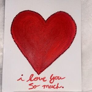 Vibrant Red Heart Canvas Art